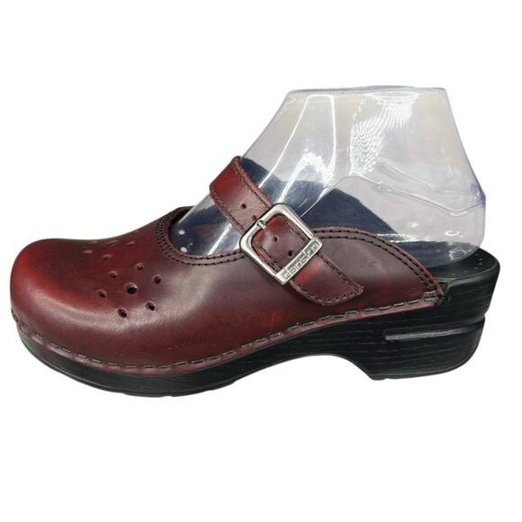 Dansko Women’s Red Merrie Red Leather Mary Jane’s Size 37 US 6.5/7 - Picture 3 of 10